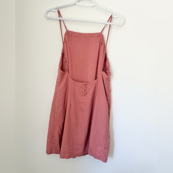 Abercrombie & Fitch Low Back Linen Blend Dress - Picture 5 of 6